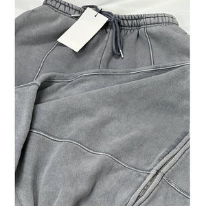 Chándales de gran tamaño personalizados para damas 500 Gsm Chándal de gran tamaño Lavado ácido Unisex Trajes de sudor Conjunto de 2 piezas para mujeres - Product Image 4