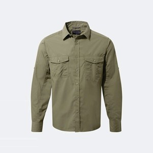 Nueva tendencia, camisa de manga larga y larga, ropa de trabajo para hombres, Camisa de algodón informal para exteriores con varios bolsillos de gran tamaño para hombres - Product Image 4