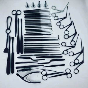 Ensemble d'instruments de tympanoplastie, instruments ORL à revêtement noir pour micro-chirurgie de l'oreille - Product Image 1