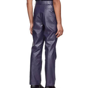 กางเกงหนังผู้ชายสำหรับผู้ชายใส่โลโก้ตามสั่งผลิตจากโรงงาน - Product Image 3