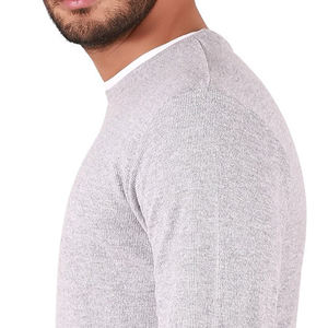 Meilleur Style Design personnalisé pulls à manches longues pour hommes 2023 Collection hiver haute qualité 100% coton solide teint uni - Product Image 6
