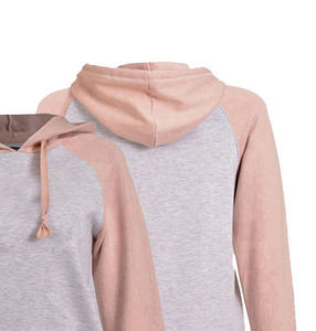 Sweat-shirt à capuche coupe-vent pour femme en molleton imprimé à grammage élevé, avec logo frontal sur double panneau, mode automne-hiver - Product Image 3