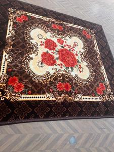 Queen Size 100% Wool Mink Korean Striped Floral Blankets Woven Technics <b>Fleeced</b> Material Solid Wearable Portable Harshit - Product Image 5