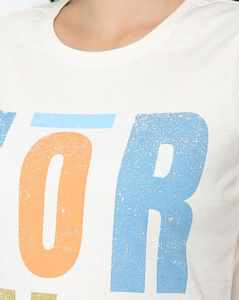 เสื้อยืดผู้หญิงสบายๆเป็นมิตรกับสิ่งแวดล้อมสีทึบและโลโก้ที่กำหนดเองพิมพ์ในสไตล์การพิมพ์ - Product Image 2