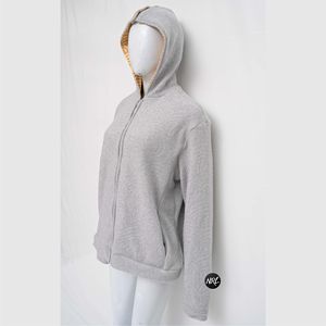Sudadera de algodón 100% de peso pesado para mujer, sudaderas con capucha de hombro caído de gran tamaño, logotipo frontal, logotipo de invierno, cremallera al por mayor - Product Image 4