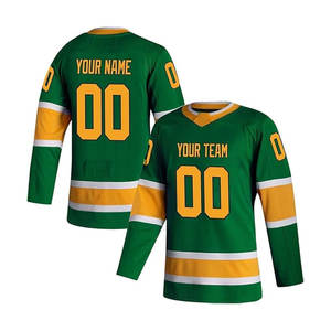 Conjuntos de Hockey Verdes Personalizados para Hombres Adultos, Tallas Grandes, Nombre y Número del Equipo Impresos por Transferencia de Calor, Servicio OEM Disponible 100% - Product Image 4