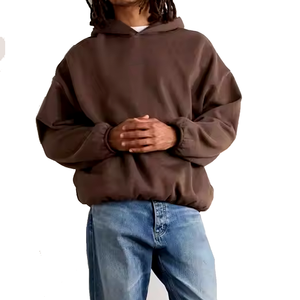 Custom Logo Men's Heavy Weight Oversized Hoodies & Sweatshirts 100% Organic Cotton <b>Thick</b> <b>Fleece</b> for Winter - Product Image 5