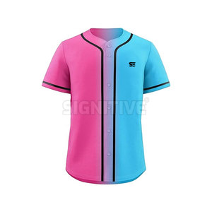 เสื้อเบสบอลซอฟต์บอลแขนสั้นแบบยูนิเซ็กซ์ คุณภาพสูง ปักโลโก้ได้ตามต้องการ ระบายอากาศได้ดี แห้งเร็ว ผลิตจากโพลีเอสเตอร์ 100% - Product Image 2