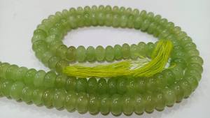 Prehnita natural Cuarzo Rondelle Plain Smooth 8mm Cuentas de piedras preciosas vendidas por hebra 8 pulgadas de largo - Product Image 2