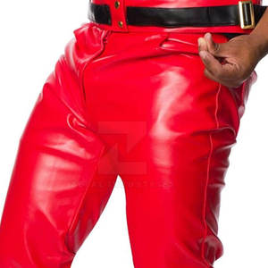 Pantalon en cuir pour homme, best-seller, hiver, tricoté, logo personnalisé, foncé, décontracté, léger, respirant, haute qualité, design premium - Product Image 3