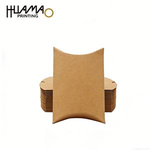 Caja de Regalo Ecológica de Papel Kraft en Forma de Almohada, Personalizada con Impresión, para Joyería, Dulces, Cosméticos y Empaquetado para Pequeñas Empresas - Product Image 1