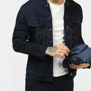 Vente en gros Logo personnalisé Veste en jean pour hommes en coton Veste d'hiver respirante pour hommes pour l'extérieur - Product Image 1