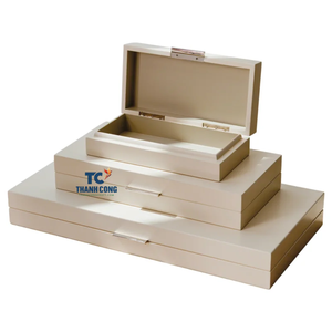 Venta al por mayor mejor precio laca MDF cajas de madera hecha a mano logotipo personalizado decoración laca para almacenamiento en el hogar - Product Image 3