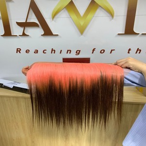 Extensiones de cabello de un solo donador, cabello virgen de color marrón, rosa, transparente, con encaje supergrueso Frontal, 100%, vietnamita, el mejor precio - Product Image 6