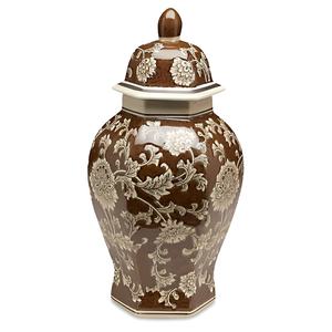 Jarrón de metal dorado de diseño superior de tamaño grande hecho a mano y decorativo, decoración de flores, tarro de jengibre con hermosa tapa - Product Image 6