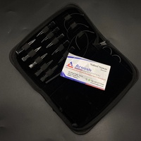 Le kit professionnel d'outils d'extensions de cheveux noirs mats comprend une séparation en boucle et une pince à deux trous pour les cheveux à double trame Remy Machine