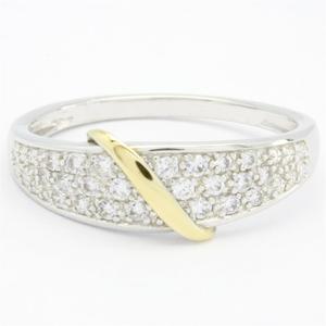 Diseño de moda Anillos de oro real de 18 quilates de lujo hechos a mano Oro blanco con diseños de anillos de oro de lujo chapados en amarillo - Product Image 2