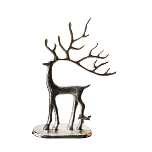 Sculpture de cerf moderne faite à la main décoration Hirsch en cuivre fini Antique pour la maison anniversaire accessoires de décoration d'art en métal - Product Image 1