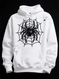 Sudadera con Capucha de Diseño de Araña para Hombre, Estilo 2024, con Bolsillo Canguro, 100% Algodón, 400 g/m², Ropa Urbana de Invierno - Product Image 6