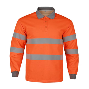 Camiseta de trabajo de alta visibilidad y poliéster 100% para hombre, camiseta de seguridad reflectante transpirable, estilo informal, camiseta reflectante - Product Image 5