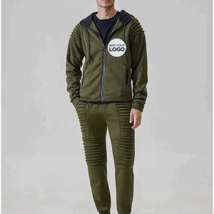 Mens 2-Piece Set Tracksuit in Company Style | <b>Zip</b>-<b>Up</b> <b>Jacket</b> with Sleeve Pocket & Logo Pants Tracksuit - Product Image 4