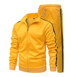 Survêtement en coton cuivre de haute qualité pour hommes bande latérale personnalisable prix raisonnable grande taille vêtements de saison d'hiver - Product Image 5