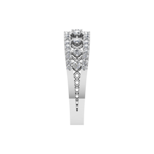 Anillo de diamante de platino 950 de banda moderna I1, anillos finos de diamante Natural de claridad para mujer, anillo de platino personalizado OEM ODM, joyería - Product Image 4