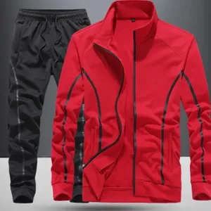 2025 primavera otoño nueva tendencia de moda ropa deportiva informal para hombres de alta calidad de dos piezas cómodo chándal transpirable tallas - Product Image 2