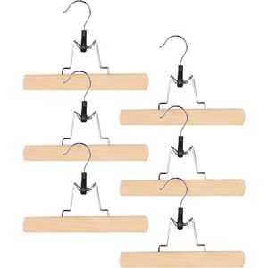 Set di 6 Appendiabiti con Morsetto in Acciaio Inox Salvaspazio per Armadio, per Gonne e Vestiti - Product Image 1