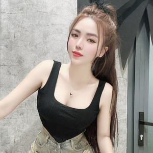 เสื้อยืดพิมพ์ลายผ้าฝ้ายแฟชั่นซักได้แต่ละชิ้นในถุงโพลีผลิตในเวียดนามเสื้อยืดครอปของผู้หญิงน่ารัก - Product Image 5