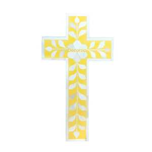 Boîte cadeau religieuse en nacre artisanale avec croix chrétienne pour baptême et rentrée scolaire, couleur personnalisée, décoration de luxe pour la maison - Product Image 2