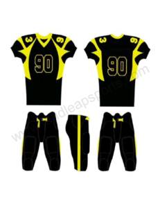 ชุดยูนิฟอร์มอเมริกันฟุตบอลสั่งทำพิเศษ เสื้อผ้ากีฬา แขนสั้น ระบายอากาศได้ดี ไซส์ใหญ่ สีพื้น โพลีเอสเตอร์ 100% - Product Image 3