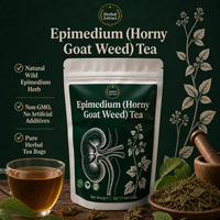 Epimedium Horny Goat Weed Teebeutel für Männliche Leistung, Ausdauer, Energie, Vitalität, Nierenunterstützung, Libido, Vegan, 1,3g, 12 Stück