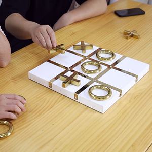 Tic Tac Toe เกมกระดานของเล่นในร่มของตกแต่งบ้านของครอบครัวสำหรับเด็กและผู้ใหญ่ - Product Image 5