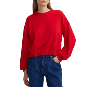 Sudadera Corta de Invierno con Mangas Normales, Suave, para Mujer, Estilo Holgado, Cómodo, Informal, Cálido, de Felpa, Personalizable - Product Image 2