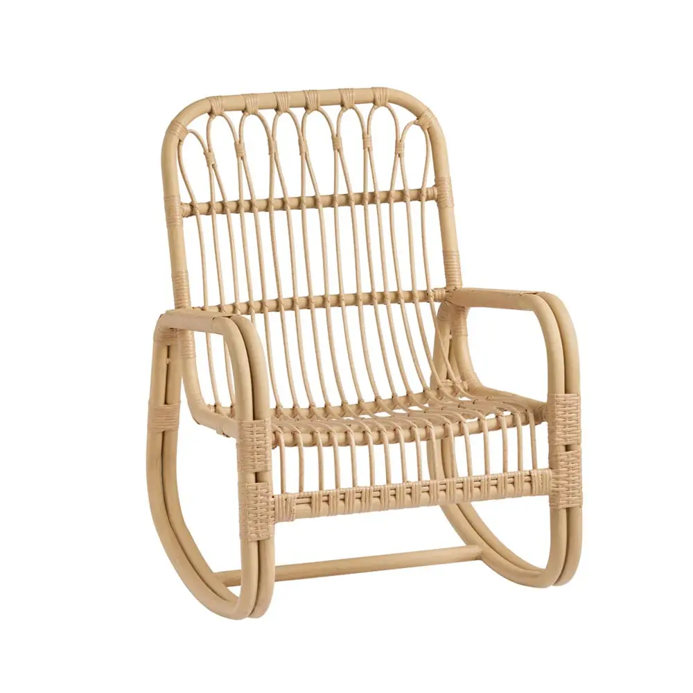 Outdoor Rocking Chair Made Of Rattan, Rattan Furniture For Home Decoration Durable Vietnam Wholesale