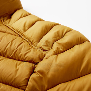 2026 Top Selling Custom <b>Design</b> Men's Winter Puffer Jacket with Canvas Fabric Stand Collar Front Logo-High Quality - Product Image 3