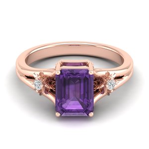 REYES 10K 14K 18K oro moissanita amatista anillos de piedras preciosas exquisitos de alta calidad lujoso diseño exclusivo joyería fina - Product Image 1