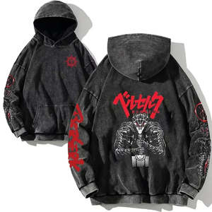Sudadera con Capucha de Anime <span class=keywords><strong>Berserk</strong></span> para Hombre y Mujer, Sudadera de Felpa Francesa con Bordado 3D, Tallas XXS-6XL, 400 Gsm, Diseño de Pantalla para Otoño - Product Image 2