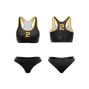 Diseño personalizado mujeres Sexy Bikini voleibol sujetador conjunto adulto playa alta calidad 220g tela personalizada Color y logotipo - Product Image 6