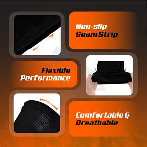 Genouillères de volleyball, manchons de compression rembourrés pour les genoux avec grip antidérapant et coussin anti-affaissement pour le basketball et le volleyball - Product Image 4