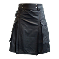 Kilt écossais pour homme en cuir de haute qualité - Taille et couleur personnalisables, grandes tailles disponibles