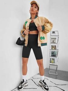 Veste de baseball varsity pour femme avec logo personnalisé, manches longues, tissu respirant, prix de gros d'usine, fournisseur OEM - Product Image 4