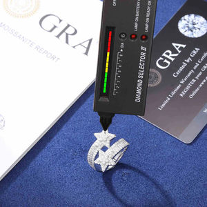 Anillos de joyería fina de Hip Hop de moda Gold Iced Out VVS Moissanite diamante original 14K oro sólido hombres VVS claridad - Product Image 3