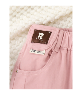 เสื้อผ้าสำหรับเด็กผู้ชายกางเกงสไตล์ทางการสีชมพูมีแบรนด์ - Product Image 1