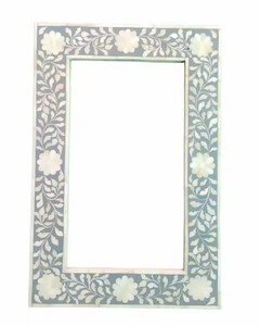 Bone <b>Mirror</b> 30 Inch Round Artisanal Home Accent Natural Bone Inlay <b>Mirror</b> by crescent <b>crafts</b> - Product Image 3