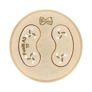 Matriz de extrusión de pasta de bronce de 63.5 mm de diámetro, Fusilli de 10 mm para varias máquinas de pasta - Product Image 1