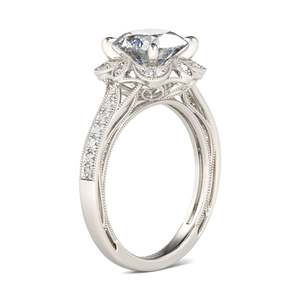 Bague de fiançailles Jeulia en argent sterling avec coupe florale vintage - Product Image 3