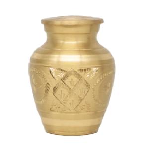 High Quality Brass Cremation <b>Keepsake</b> Urns With Full Engraving Gold And Pewter Finished <b>For</b> Human <b>Ashes</b> Funeral Supply - Product Image 2