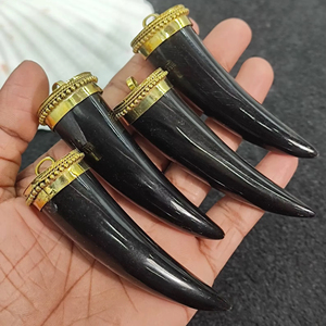 Collar con Colgante de Cuerno de Búfalo, Joyería Tribal Natural y Sostenible para Mujer, Alta Calidad - Product Image 1